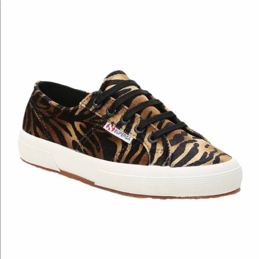 Superga 275 Tiger Print Suede Sneakers